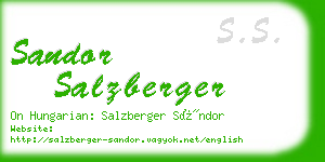 sandor salzberger business card